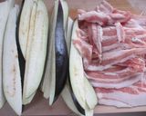 茄子と豚バラのにんにく醤油作り方1写真