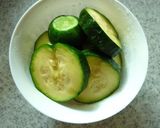 ズッキーニの塩昆布カレートースト作り方1写真