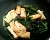 簡単!小松菜と揚げの煮物作り方3写真