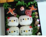 キャラ弁＊俵おにぎりde　キティちゃん♡作り方4写真