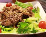 マテ茶に牛肉サラダ丼作り方5写真
