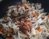豚コマ肉の炒め物 青じそ風味作り方4写真