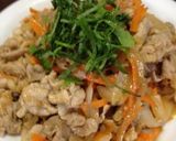 豚コマ肉の炒め物 青じそ風味作り方5写真
