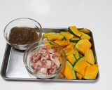 かぼちゃとししとうの炒め物作り方1写真