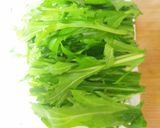 簡単におつまみー！水菜の生ハムロール作り方1写真