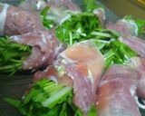 簡単におつまみー！水菜の生ハムロール作り方4写真
