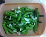 ルクエでいんげん豆のにんにく蒸し作り方3写真