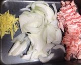 ナスと豚バラ肉の冷やしぶっかけうどん☆作り方1写真