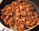 鶏ひき肉と残りもの野菜の赤味噌丼♪作り方6写真