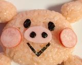 キャラ弁に☆鮭フレークで可愛いブタちゃん作り方2写真