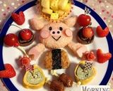 キャラ弁に☆鮭フレークで可愛いブタちゃん作り方5写真