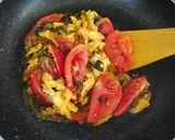 高菜漬けと卵とトマトの炒めもの作り方5写真