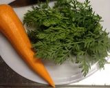 葉つき人参まるごとキンピラ作り方1写真