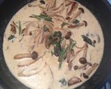 きのことほうれん草のクリームパスタ作り方4写真