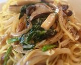 きのことほうれん草のクリームパスタ作り方5写真