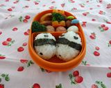 チビパンダおにぎり　幼稚園用キャラ弁作り方3写真