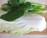 簡単❀白菜とほうれん草の胡麻和え作り方1写真