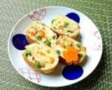 高野豆腐の煮物de卵焼き作り方4写真