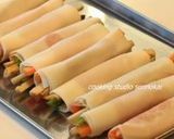 簡単おつまみ☆生ハムと三色野菜の春巻き作り方4写真