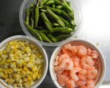 アスパラ、えび、コーンのかき揚げ作り方1写真