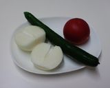 がっつり　ポークステーキ夏野菜添え作り方1写真