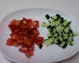 がっつり　ポークステーキ夏野菜添え作り方2写真