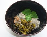 とろろ昆布と高菜漬けの即席汁✿作り方1写真