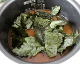 まぐろ缶deそら豆と焼き海苔の炊込みご飯作り方3写真