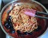 プッタネスカ★保存食で簡単トマトパスタ作り方6写真
