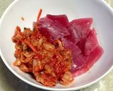 ちょっとピリ辛　マグロのキムチ和え作り方3写真