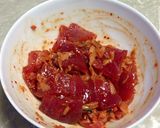 ちょっとピリ辛　マグロのキムチ和え作り方6写真