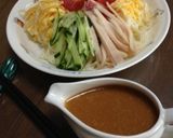 冷麦で♪味噌味冷やし中華作り方2写真