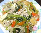 小松菜と厚揚げの中華風炒め作り方5写真