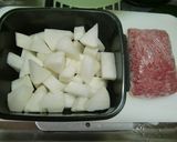 レンジで簡単！大根とひき肉の煮物です。♪作り方1写真