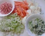 残り物でフルコース：大根の葉入りかき揚げ作り方1写真