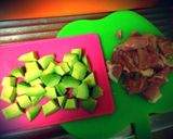 チキンアボカド★クリームパスタ作り方1写真