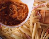 焼肉タレマヨde焼き豚ポテトソテ～作り方1写真