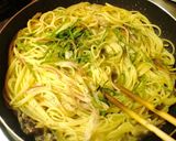 シソとミョウガでイワシの夏パスタ作り方5写真