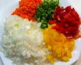 超簡単！夏野菜のトマトキーマカレー☆作り方1写真