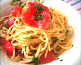 トマトと青じそ☆冷製バルサミコ酢パスタ作り方4写真