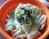 子供ごはん しらすとキャベツの和風スパ作り方9写真