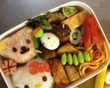 キャラ弁 キティー＆クマの弁当作り方3写真