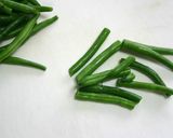 生姜焼のタレdeいんげんのチャプチェ♪作り方1写真