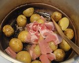 しんじゃが（小粒）と豚肉の味噌煮込み作り方3写真