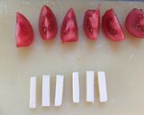 ●肉巻きトマト＆チーズ●作り方1写真