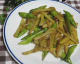 アジア風じゃがいもとインゲンのカレー炒め作り方4写真