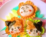 のりとかつおぶしで三毛猫ちゃん＊キャラ弁作り方10写真