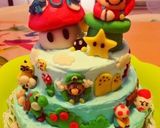 マリオブラザーズ誕生日ケーキ♫作り方4写真