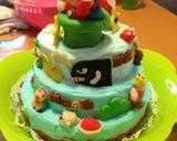 マリオブラザーズ誕生日ケーキ♫作り方5写真