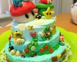 マリオブラザーズ誕生日ケーキ♫作り方6写真